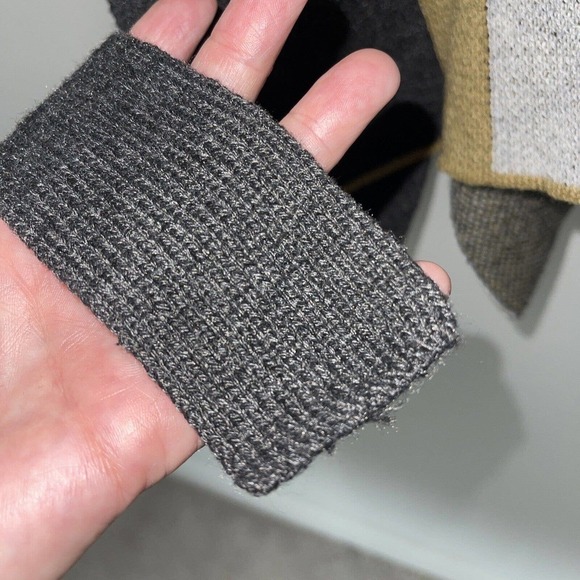 Sole Society Poncho Sweater Wrap Kimono Short Tie Waist Belt Neutrals Earthy - Picture 7 of 9